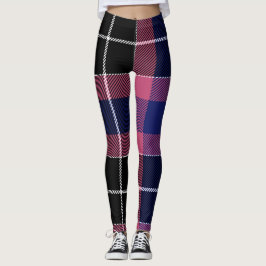 Legging Pernas de mulheres em preto-rosa-azul