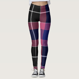 Legging Pernas de mulheres em preto-rosa-azul