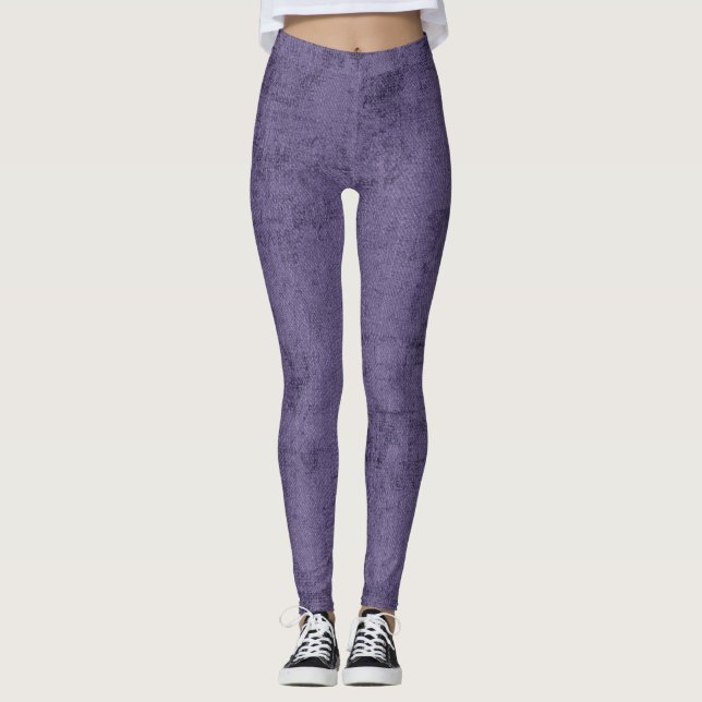 Legging Pernas de mulheres roxas profundas (Frente)