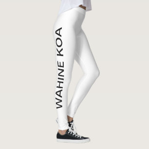 Legging Pernas de Na Wahine Koa (Preto a Branco)