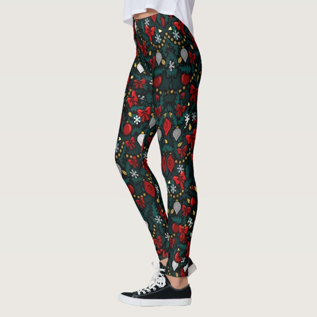 Legging Pernas de Natal Calças de Figurino (Esquerda)