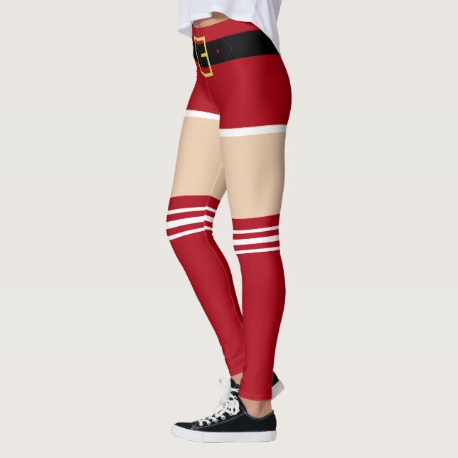 Legging Pernas de Natal com Designs Engraçados (Esquerda)