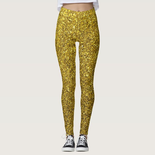 Legging Pernas de ouro não espumantes (Frente)