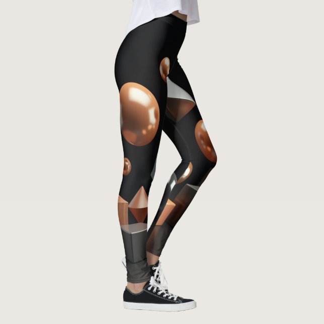 Legging Pernas de padrão 3D (Direita)