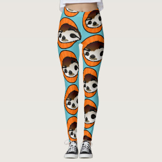 LEGGING PERNAS DE PADRÕES GRÁFICOS DE LENTO CURTO