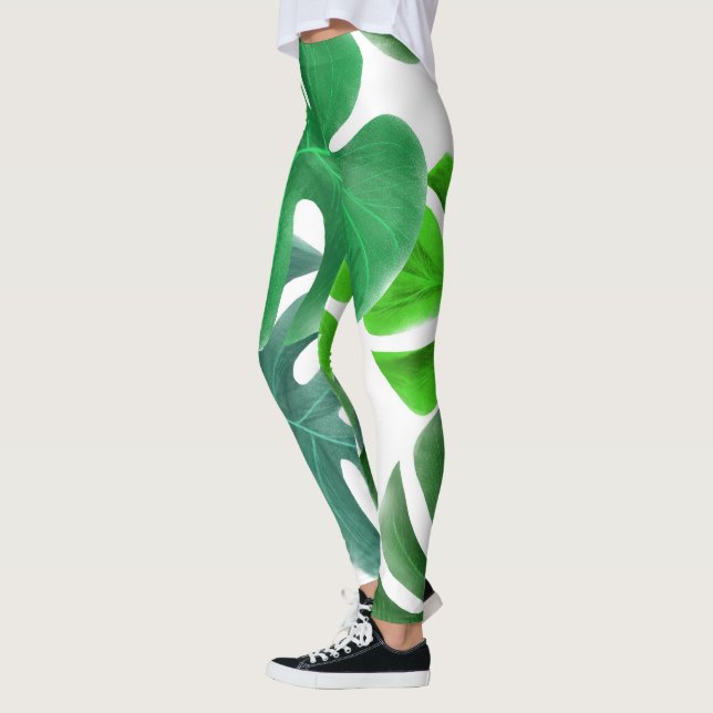 Legging Pernas de palmeiras tropicais (Esquerda)