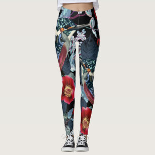 Legging Pernas de pássaros e papagaios