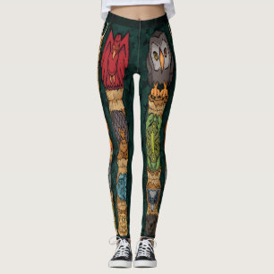 Legging Pernas de Polos Totem Animais - Fundo Verde