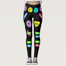 Legging Pernas de Pop de Moda Médica Enfermeira