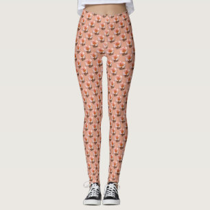 Legging Pernas de rosa Pêssego Pernas de Rosa