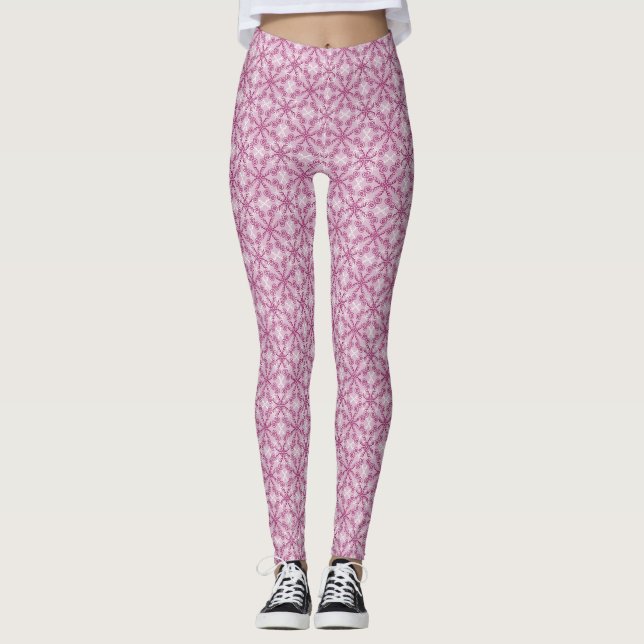 Legging Pernas de Sujidade Rosa-Rosa-Algodão (Frente)