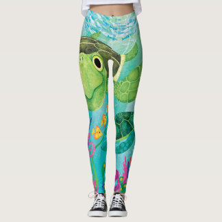 Legging Pernas de Tartaruga Marítima