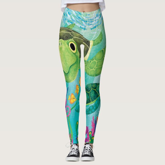 Legging Pernas de Tartaruga Marítima (Frente)