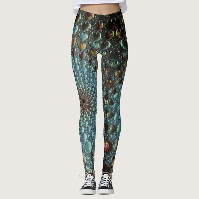 Legging Pernas de triquete fractais (Frente)