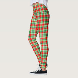 Legging Pernas de Xadrez de Natal