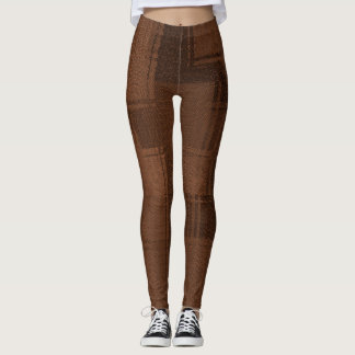 Legging Pernas de Xadrez marrom