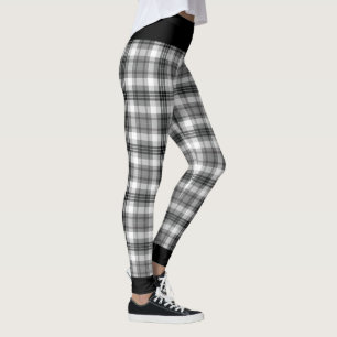 Legging Pernas de Xadrez preto e branco