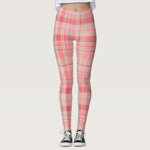 Legging Pernas de Xadrez rosa macio