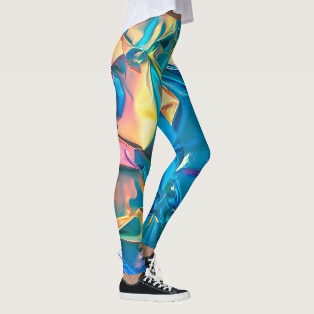 Legging Pernas do arco-íris amassadas (Direita)
