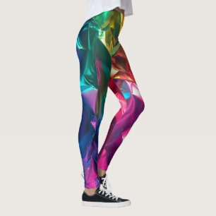 Legging Pernas do arco-íris amassadas