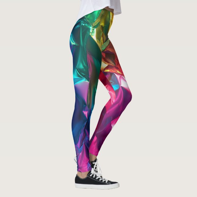 Legging Pernas do arco-íris amassadas (Direita)