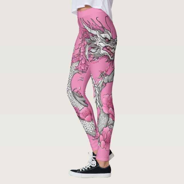 Legging Pernas do Dragão Flor (Esquerda)