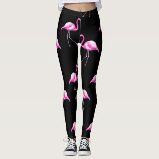Legging Pernas do flamingo preto