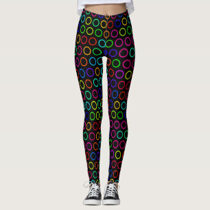 Legging pernas dos círculos arco-íris