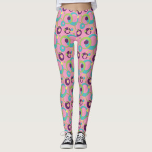 Legging Pernas dos Círculos Rosa Funk