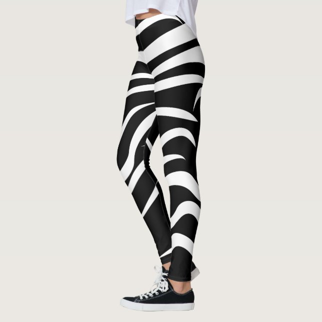 Legging Pernas em abstrato preto e branco (Esquerda)