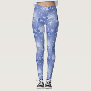 Legging Pernas em flocos de neve do inverno