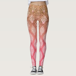 Legging Pernas em malha, modo brilhante e pontas de pinos 