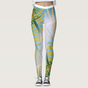 Legging Pernas ensolaradas da árvore de palmeiras das Vib