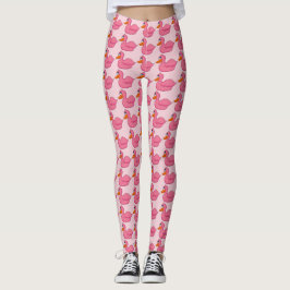 Legging Pernas femininas de Pato Rosa