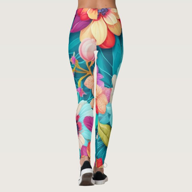 Legging pernas florais (Verso)