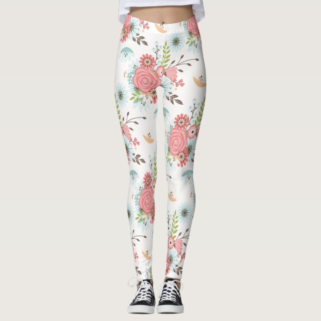 Legging Pernas Florais Coloridas (Frente)