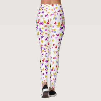 Legging Pernas Florais Coloridas
