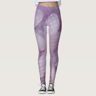 Legging Pernas Florais de lavanda e Abstrato