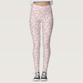 Legging Pernas Florais Rosa-Abstrato para-Rapariga para Mu