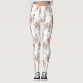 Legging Pernas Florais Rosa Rosa chique