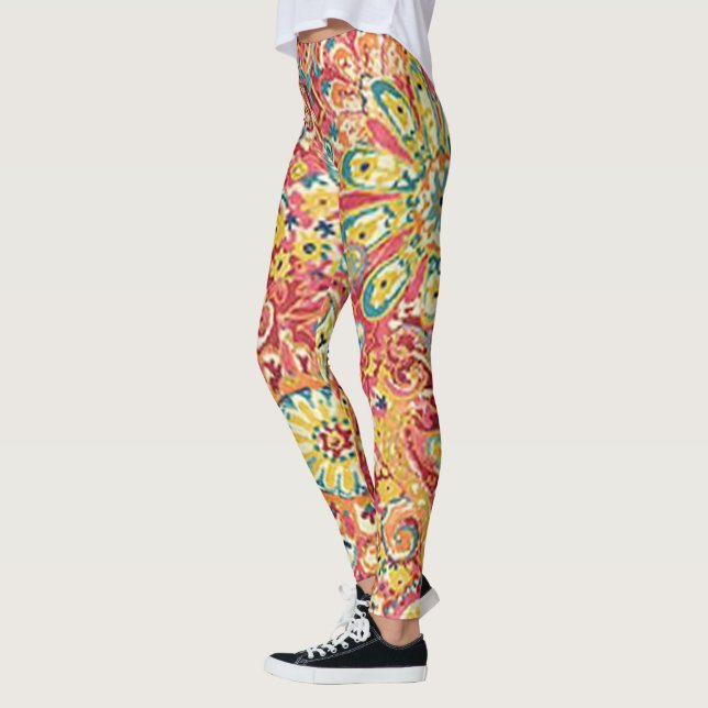 Legging Pernas Flores Coloridas (Esquerda)