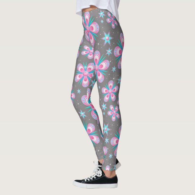 Legging Pernas/Flores e Estrelas (Esquerda)