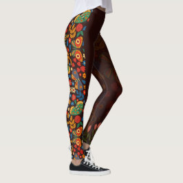 Legging Pernas floridas de primavera Floral