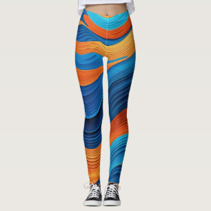 Legging Pernas Geométricas de abstrato