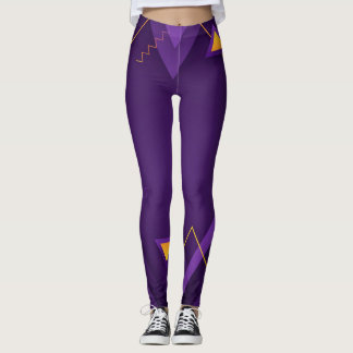 Legging Pernas geométricas roxas