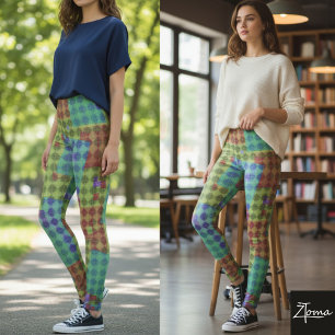 Legging Pernas Geométricas Vibrantes