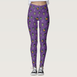 Legging 💜 Pernas Gothic Frankenstein Roxas 🕸️ 🦇