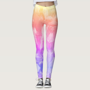 Legging Pernas Impressão de Pastel com abstrato