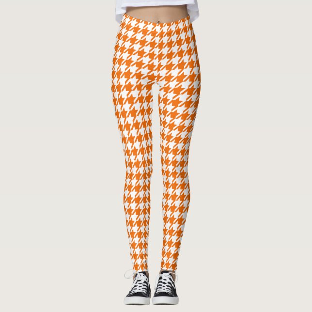 Legging Pernas laranja de sanduíche-âmbar (Frente)