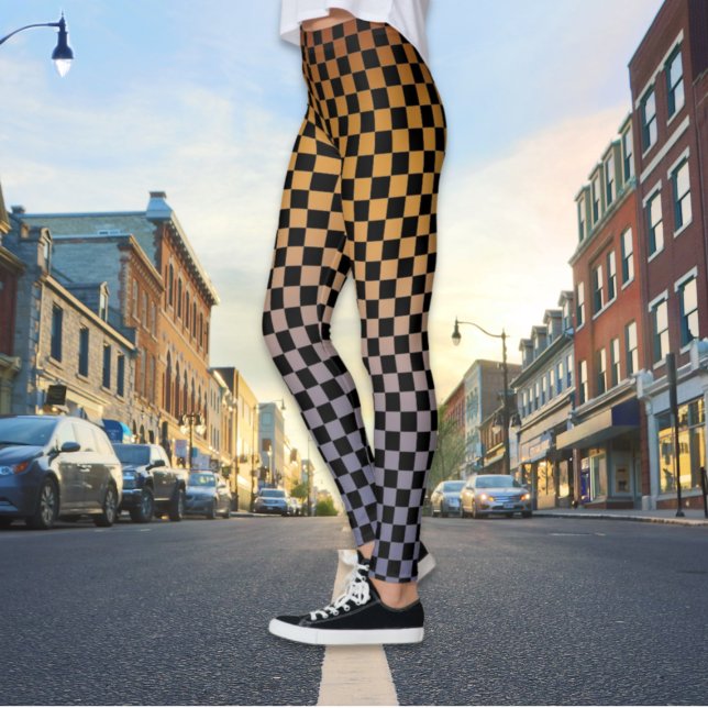 Legging Pernas laranja e solares roxas, verificadas (Criador carregado)